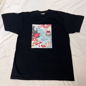 VTG Utagawa Kuniyoshi Koi Fish Adult L T-Shirt Japan Tokyo National Museum Art